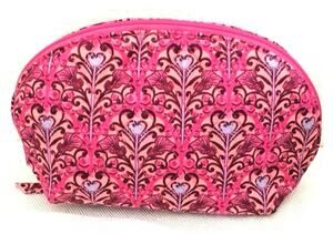 Vera Bradley Wicked Mini Dome Cosmetic Bag Makeup Pouch Bewitching Pink Small